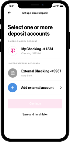 Direct Deposit Setup on T-Mobile MONEY | T-Mobile